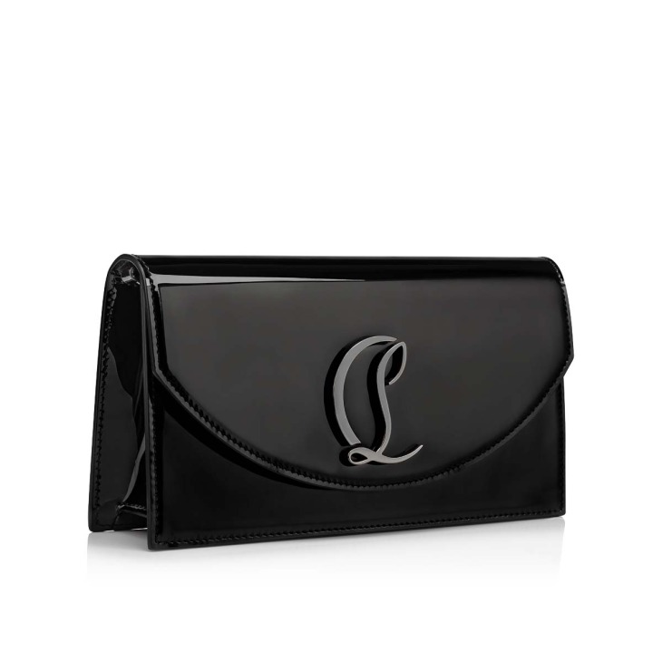 Louboutin black clutch bag hotsell