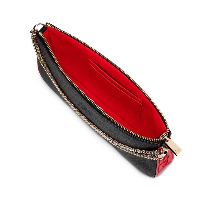 【関税込み】Christian Louboutin Pouches Loubila Hybrid - Pouch - Calf leather - Black - Christian