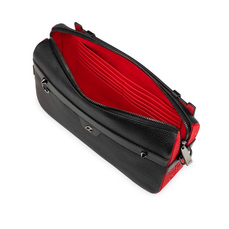 Ruisbuddy Messenger bag Grained calf leather and rubber Black Christian Louboutin Germany