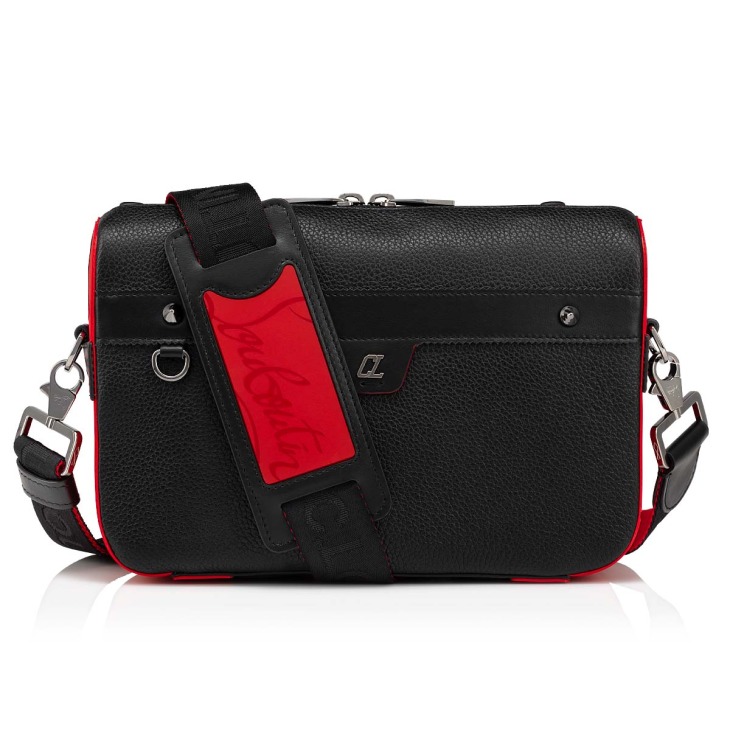 Ruisbuddy Messenger bag Grained calf leather and rubber Black Christian Louboutin Germany