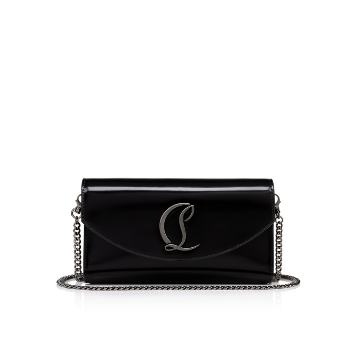Loubi54 - Wallet on chain - Calf leather - Black and gun