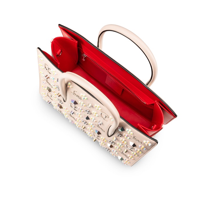 Paloma medium Top handle bag Grained calf leather and spikes Loubinthesky Leche Christian Louboutin Switzerland