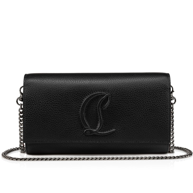 By My Side Wallet on chain Grained calf leather Black Christian Louboutin Italy