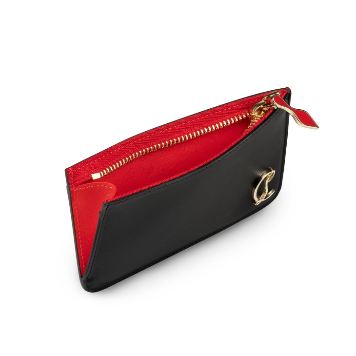 Loubi54 - Card holder - Calf leather - Black and silver