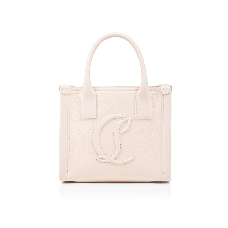 By My Side mini Tote bag Grained calf leather Leche Christian Louboutin Italy