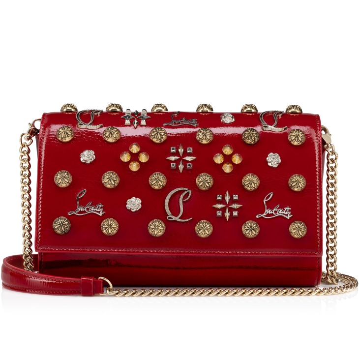 Paloma Clutch Vog patent leather and spikes La Belle Loubi Christian Louboutin Italy
