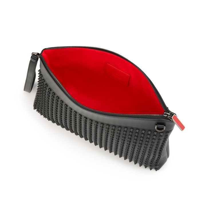Christian Louboutin スパイクバッグ 黒赤 Funky - Crossbody bag - Calf leather and spikes - Black