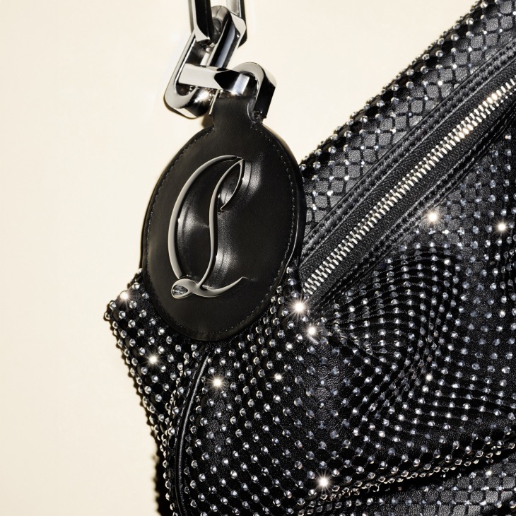 Chain bag Nappa leather mesh and strass Black Christian Louboutin Ireland