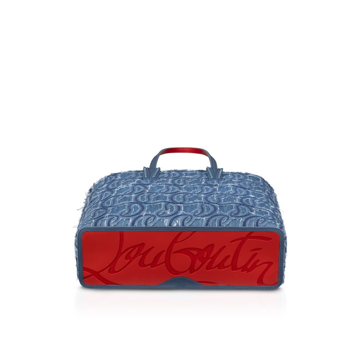 Cabata small Tote bag Denim Louboutin embroidered Blue Christian Louboutin Germany