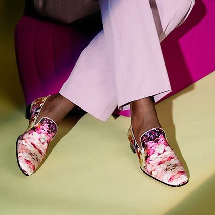 Dandelion - Loafers - Crepe satin Blooming print - Multicolor